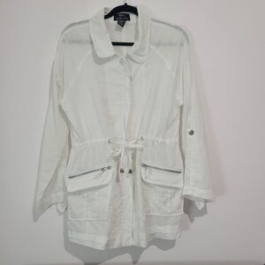 100% LINEN WOMEN'S LIGHT WEIGHT LAGAN JACKET SIZE XL